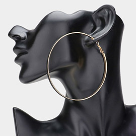 Oversized Glittered Hoop Earrings