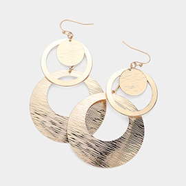 Geometric Metal Plate Dangle Earrings