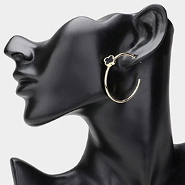 Quatrefoil Pointed Hoop Earrings