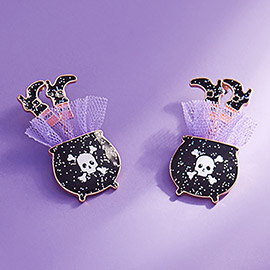 Witch Legs Cauldron Earrings