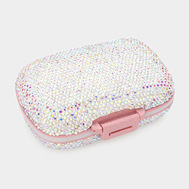 Bling Studded Pill Organizer Case