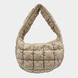 Quilted Puffer Shoulder Cloud Bag