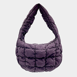 Quilted Puffer Shoulder Cloud Bag