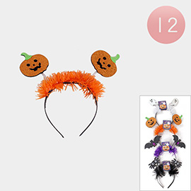 12PCS - Halloween Theme Spring Feather Headbands