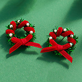 Christmas Wreath Stud Earrings