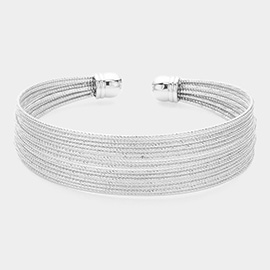 Metal Multi Wire Cuff Bracelet
