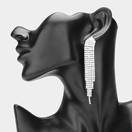 Rhinestone Paved Fringe Earrings