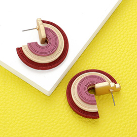 Abstract Hoop Round Earrings