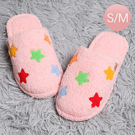 Stars Embroidered Soft Home Indoor Floor Slippers