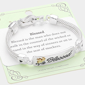 BLESSED Message Magnetic Bracelet