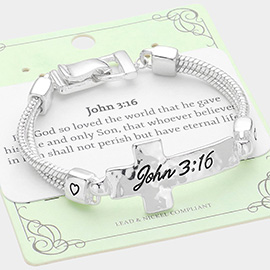 JOHN 3:16 Message Magnetic Bracelet