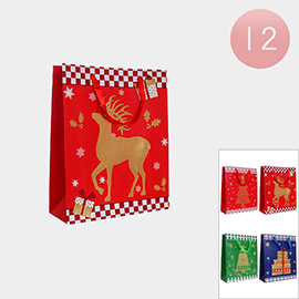 12PCS - Christmas Printed Gift Bags