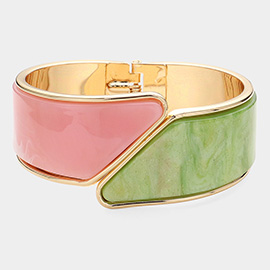 Sparkly Enamel Hinged Bangle Bracelet