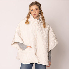 Wave Pattern Padded Cape