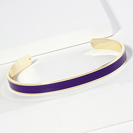 Gold Dipped Solid GAMEDAY Color Enamel Cuff Bracelet