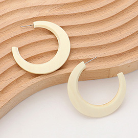 Wood Hoop Earrings