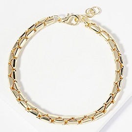 Gold Dipped Boston Chain Bracelet