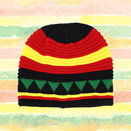 Rasta Inspired Knit Beanie