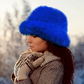 Fuzzy Faux Fur Bucket Hat