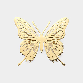 Stainless Steel Cutout Butterfly Pin Brooch