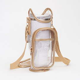 Transparent Tumbler Carrier Holder Crossbody Bag