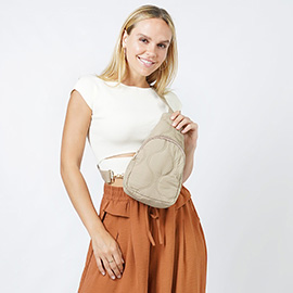 Wave Quilted Sling Bag / Crossbody Bag