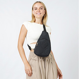 Wave Quilted Sling Bag / Crossbody Bag