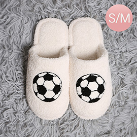 Soccer Embroidered Soft Home Indoor Floor Slippers