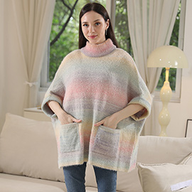 Gradient Colorful Pullover Sweater