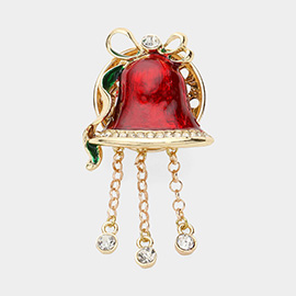 Enamel Christmas Bell Magnetic Brooch