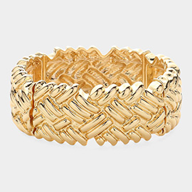 Textured Metal Stretch Bracelet