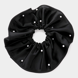 Pearl Embellished Scrunchie Hair Band