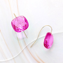 Square Glass Stone Earrings