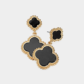 Double Quatrefoil Dangle Earrings