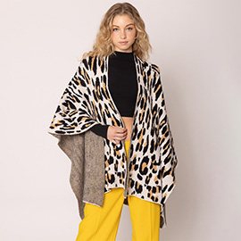 Leopard Knit Ruana