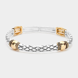 Textured Metal Stretch Bracelet