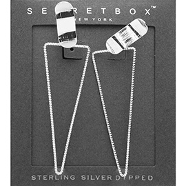 SECRET BOX_Sterling Silver Dipped Abstract Triangle Earrings