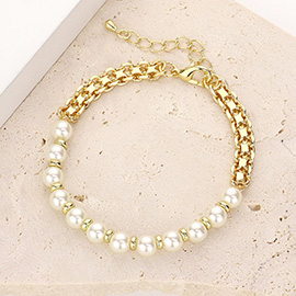 Pearl Beaded Pointed Bracelet