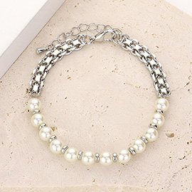 Pearl Beaded Pointed Bracelet