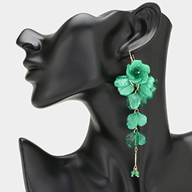 Oversized Flower Petal Dropdown Earrings