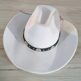 Western Style Belt Pointed Cowboy Fedora Hat