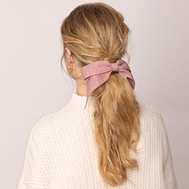 Knit Bow Hair Barrette