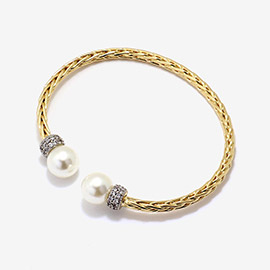 Pearl Tip Cuff Bracelet