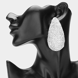 Oversized Bling Teardrop Evening Earrings