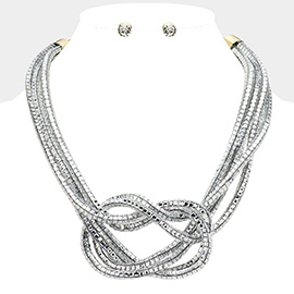 Bling Knot Pointed Necklace