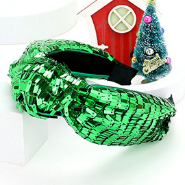 Christmas Sequin Knot Headband