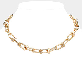 Hardware Metal Link Chain Necklace