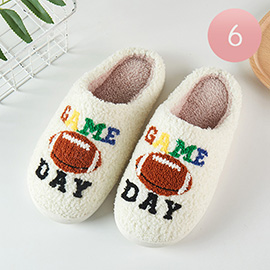 6Pairs - Game Day Football Soft Home Indoor Floor Slippers
