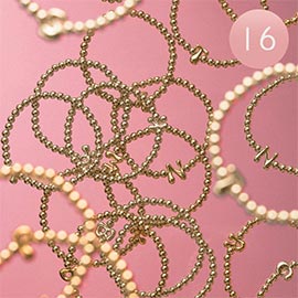 16PCS - Bubble Monogram Beaded Stretch Bracelets