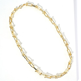 Gold Dipped Hardware Chain Link Necklace